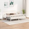 vidaXL Cadre de lit sans matelas blanc bois de pin massif