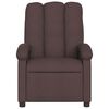 vidaXL Fauteuil de massage inclinable &eacute;lectrique Marron fonc&eacute; Tissu