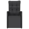 vidaXL Salon de jardin 11 pcs avec coussins résine tressée noir