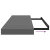vidaXL &Eacute;tag&egrave;re murale flottante 4 pcs Gris brillant 80x23,5x3,8 cm MDF