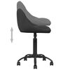 vidaXL Chaise de bureau Noir Velours