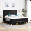 vidaXL Lit &agrave; ressorts avec matelas Noir 180 x 200 cm tissu