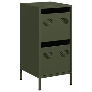 vidaXL Buffet vert olive 35x39x73,5 cm acier lamin&eacute; &agrave; froid