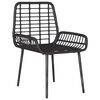 vidaXL Ensemble de salle à manger pour jardin 3 pcs Noir et anthracite