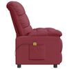 vidaXL Fauteuil de massage Rouge bordeaux Tissu