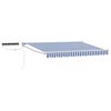 vidaXL Auvent r&eacute;tractable &eacute;lectrique Bleu et Blanc 3,5 x 2 m