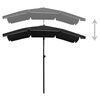 vidaXL Parasol de jardin avec m&acirc;t 200x130 cm noir