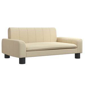 vidaXL Canap&eacute; pour enfants cr&egrave;me 70x45x30 cm tissu