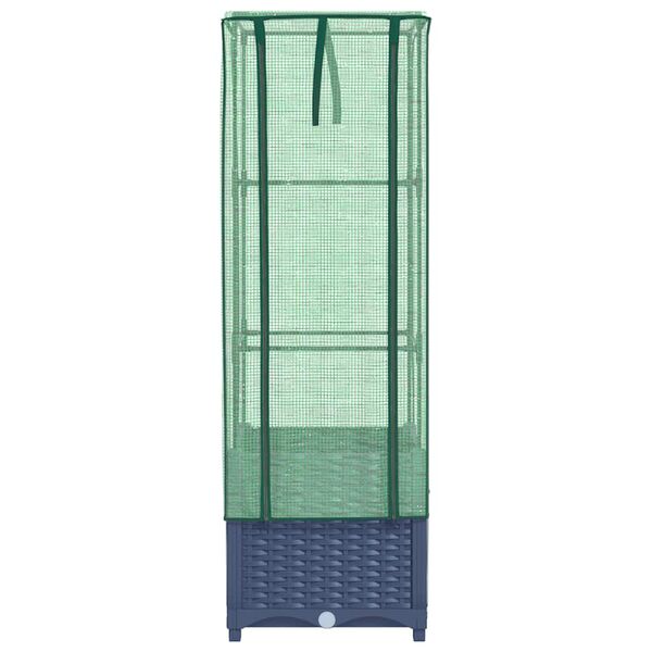 vidaXL Jardinière surélevée avec housse aspect rotin 40x40x139 cm