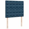 vidaXL Cadre de lit ottoman avec matelas bleu fonc&eacute; 120x190 cm velours