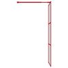 vidaXL Paroi de douche avec verre ESG transparent rouge 90x195 cm