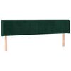 vidaXL T&ecirc;te de lit &agrave; LED Vert fonc&eacute; 183x16x78/88 cm Velours