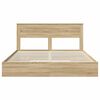 vidaXL Lit de Rangement Ch&ecirc;ne Sonoma 180 x 200 cm Bois d'ing&eacute;nierie