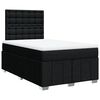 vidaXL Sommier à lattes de lit avec matelas noir 120x190 cm tissu