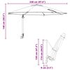 vidaXL Parasol de jardin Anthracite 248 x 248 x 148 cm