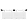 vidaXL T&ecirc;te de lit suspendue Montage mural Blanc 150 x 55 x 5 cm tissu