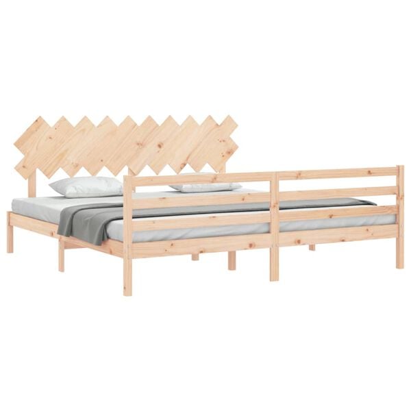 vidaXL Cadre de lit sans matelas 200x200 cm bois massif