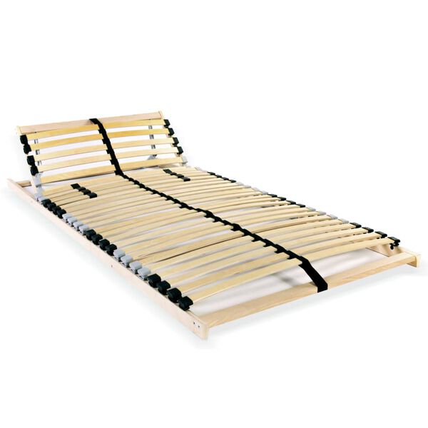 vidaXL Sommier à lattes sans matelas avec 28 lattes 7 zones 80x200 cm