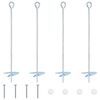 vidaXL Ancre de terre 4 pc &Oslash;10 x 50 cm M&eacute;tal galvanis&eacute; Argent&eacute;