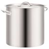 vidaXL Ensemble de 3 casseroles &agrave; bouillon 50/21/6 L Inox
