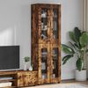 vidaXL Haut Armoire avec &eacute;tag&egrave;re FLORIN Ch&ecirc;ne fum&eacute; 60 x 35 x 182 cm