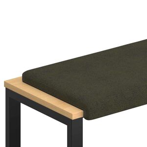 vidaXL Coussin de banc Tissu en su&egrave;de synth&eacute;tique Vert arm&eacute;e