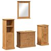 vidaXL Ensemble de mobilier de salle de bain VIGO 4 pc Marron miel