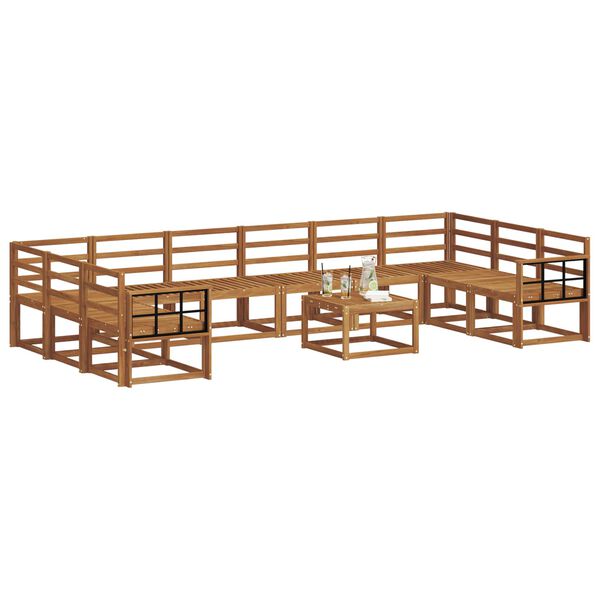 vidaXL Ensemble de canap&eacute;s d'ext&eacute;rieur 11 pcs Naturel