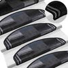 vidaXL Tapis d'escalier autoadh&eacute;sifs 5 pcs 65x21x4 cm Noir et gris