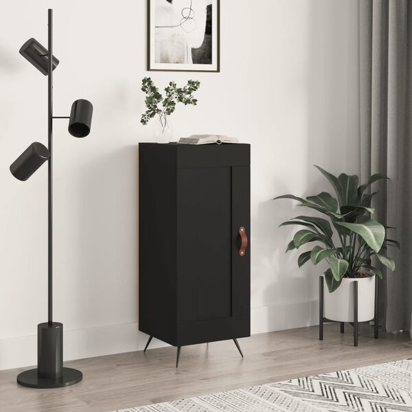 vidaXL Buffet Noir 34,5x34x90 cm Bois d'ing&eacute;nierie