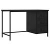 vidaXL Bureau industriel avec tiroirs Noir 120x55x75 cm Acier