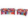 vidaXL Ensemble de canap&eacute;s Chesterfield 2 pcs tissu