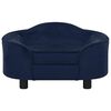 vidaXL Canapé pour chien Bleu 67x47x36 cm Peluche