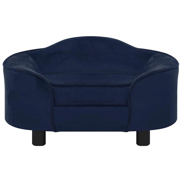 vidaXL Canapé pour chien Bleu 67x47x36 cm Peluche