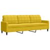 vidaXL Ensemble de canap&eacute;s 4 pcs avec coussins Jaune Velours