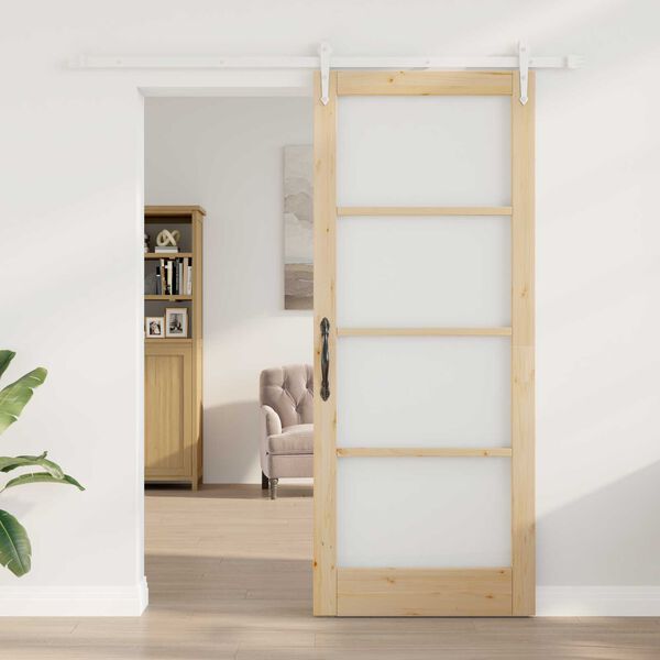 vidaXL Porte coulissante Naturel 86 x 211 cm