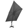 vidaXL Parasol de jardin en porte-&agrave;-faux avec double toit anthracite