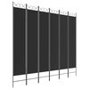 vidaXL Cloison de s&eacute;paration 6 panneaux Noir 240x220 cm Tissu