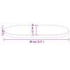vidaXL Dessus de table blanc 80x40x2,5 cm bois de pin massif ovale