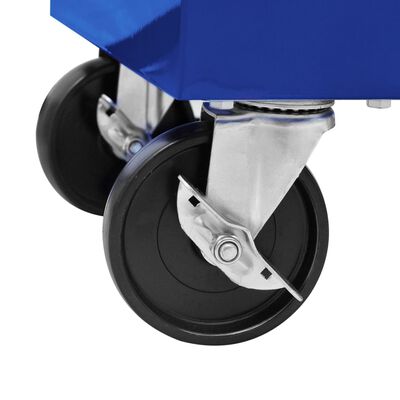 vidaXL Chariot à outils d'atelier avec 5 tiroirs Bleu