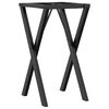 vidaXL Pieds de table &agrave; manger cadre en X 40x40x73 cm acier