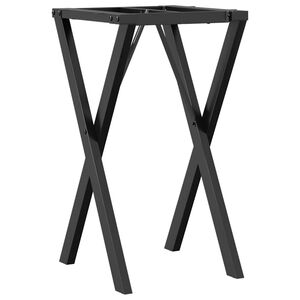 vidaXL Pieds de table &agrave; manger cadre en X 40x40x73 cm acier