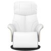 vidaXL Fauteuil inclinable avec repose-pieds blanc similicuir