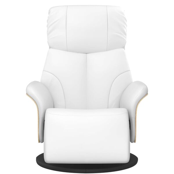 vidaXL Fauteuil inclinable avec repose-pieds blanc similicuir