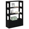 vidaXL Buffet Ch&ecirc;ne noir 30 x 80 x 119.5 cm Bois d'ing&eacute;nierie