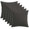 vidaXL Housse de coussin 6 pc HEERLEN Gris fonc&eacute; 35 x 35 cm Tissu