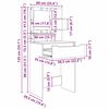 vidaXL Tables de maquillage pour chambre Ch&ecirc;ne brun 80 x 39,6 x 135 cm