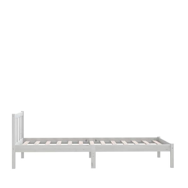 vidaXL Cadre de lit sans matelas blanc bois massif 100x200 cm
