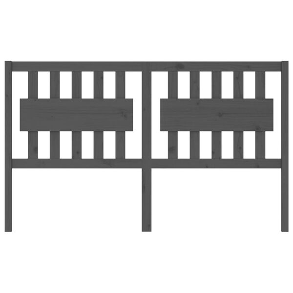 vidaXL Tête de lit Gris 155,5x4x100 cm Bois massif de pin