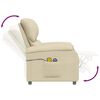 vidaXL Fauteuil électrique de massage Crème Tissu